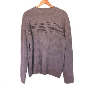 Vintage BRANDINI Gray Knit Warm Sweater Grandpa